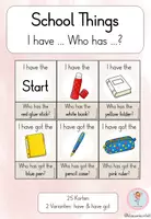 Vorschau - Spiele - I have … Who has …? – School Things | Englisch Grundschule - Deckblatt