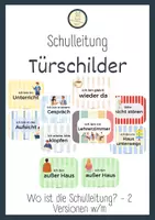 Vorschau - Anderer Materialtyp - Wo ist die Schulleitung? - Türschild für das Büro - Deckblatt
