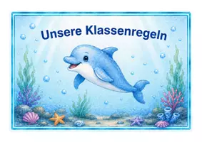 Vorschau - Poster - Delfinklasse - Klassenregeln - Aushänge für Klassenregeln - Seite 1
