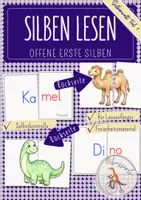 Vorschau - Unterrichtsreihen - Silben lesen Klasse 1 | Offene Silben lesen & Wörter zusammensetzen | Selbstkontrolle | Silbenkärtchen - Deckblatt