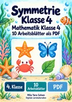 Vorschau - Arbeitsblätter - Symmetrie Klasse 4 | Mathematik Klasse 4 | 10 Arbeitsblätter als PDF - Deckblatt