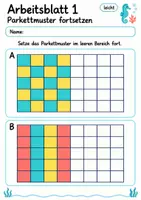 Vorschau - Arbeitsblätter - Parkettierung Klasse 4 | Mathematik Klasse 4 | 10 Arbeitsblätter als PDF - Seite 1