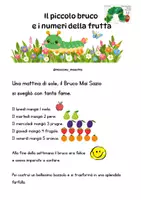 anteprima - Esercizi - Il piccolo BRUCO MAI SAZIO - numeri e quantità - Pagina di copertina