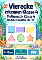 Vorschau - Arbeitsblätter - Vierecke erkennen Klasse 4 | Mathematik Klasse 4 | 10 Arbeitsblätter als PDF - Deckblatt