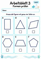 Vorschau - Arbeitsblätter - Vierecke erkennen Klasse 4 | Mathematik Klasse 4 | 10 Arbeitsblätter als PDF - Seite 3