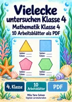 Vorschau - Arbeitsblätter - Vielecke untersuchen Klasse 4 | Mathematik Klasse 4 | 10 Arbeitsblätter als PDF - Deckblatt