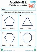 Vorschau - Arbeitsblätter - Vielecke untersuchen Klasse 4 | Mathematik Klasse 4 | 10 Arbeitsblätter als PDF - Seite 2