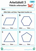 Vorschau - Arbeitsblätter - Vielecke untersuchen Klasse 4 | Mathematik Klasse 4 | 10 Arbeitsblätter als PDF - Seite 3