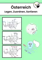 Vorschau - Arbeitsblätter - Österreich Puzzle - Legen, Zuordnen, Sortieren - Deckblatt