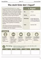 Vorschau - Arbeitsblätter - Schweizer Bundesfeiertag Arbeitsblatt Klasse 7–8 - Seite 1