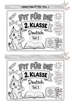 Vorschau - Arbeitsblätter - Fit für die 2. Klasse Deutsch Teil 1 - Seite 1