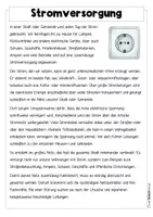 Vorschau - Arbeitsblätter - Leben in der Stadt - Stromversorgung - Seite 1