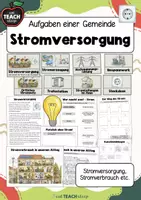 Vorschau - Arbeitsblätter - Leben in der Stadt - Stromversorgung - Deckblatt