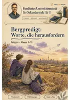 Vorschau - Unterrichtsreihen - Bergpredigt: Worte, die herausfordern – Religion Klasse 9-10 - Deckblatt