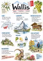 Vorschau - Arbeitsblätter - Lernplakat + AB mit Fragen zum Thema "Wallis" + Lösungsblatt + Infografik - Deckblatt