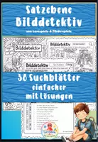 Vorschau - Arbeitsblätter - Bilddetektiv - lesen auf Satzebene - einfachere Version - Deckblatt