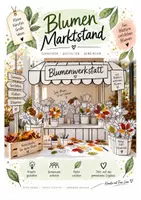 Vorschau - Arbeitsblätter - BLUMEN MARKTSTAND - Klassenzimmerdeko & Kunstprojekt - Deckblatt