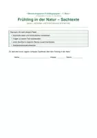 Vorschau - Unterrichtsreihen - Deutsch in Action - Frühling in der Natur – Sachtexte Lesen, verstehen & Informationen entnehmen - 5./6./7./8. Klasse / Schulstufe - Seite 1