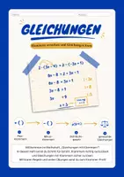 Vorschau - Unterrichtsreihen - Arbeitsheft Gleichungen mit Klammern – selbstorientiert & motivierend - Deckblatt