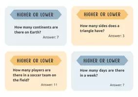 Vista previa - Juegos / Gamificación - Higher or lower game - página 1