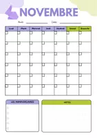 Aperçu - Affichage - Calendrier mensuel non daté – Animaux en origami - Page 2
