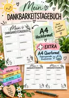 Vorschau - Arbeitsblätter - 🌿Mein Dankbarkeitstagebuch – 52 Wochen für mehr Dankbarkeit und Achtsamkeit🌿 - Deckblatt