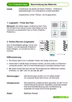 Vorschau - Mal- und Bastelvorlagen - 2 in 1 Präteritum Spiel: Legespiel & Autorennen (Klasse 3/4) - Seite 1