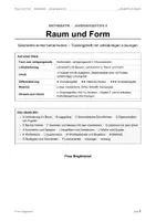 Vorschau - Arbeitsblätter - Raum und Form – Geometrie Symmetrie, Würfelnetze, Baupläne und Maßstab mit Lösungen Klasse 4 - Seite 1