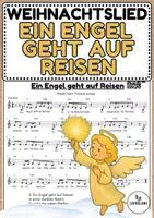 Vorschau - Arbeitsblätter - Weihnachtslied "Ein Engel geht auf Reisen" - Deckblatt