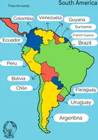 Vorschau - Arbeitsblätter - South America: Map, Capitals & Game - Seite 1