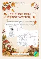 Vorschau - Mal- und Bastelvorlagen - Zeichne den Herbst weiter! 🍂 - FREEBIE - Deckblatt