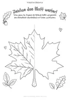 Vorschau - Mal- und Bastelvorlagen - Zeichne den Herbst weiter! 🍂 - FREEBIE - Seite 1