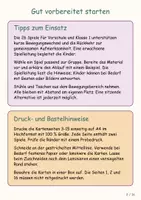 Vorschau - Spiele - Bewegungspausen – 26 Spielkarten für Vorschule & Klasse 1: Bewegungsspiele, aktive Pausen, Unterricht, Motorik, Aufmerksamkeit, Kita & Grundschule – illustrierte Spielanleitungen als PDF - Seite 1