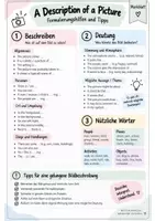 Vorschau - Arbeitsblätter - Picture Description – Merkblatt, Formulierungshilfen & Partnerarbeit | Englisch sprechen & Bilder beschreiben - Seite 1
