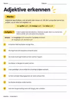 Vorschau - Arbeitsblätter - Wortarten - Nomen, Adjektive, Verben und Merkblätter - Seite 1