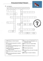 Vorschau - Arbeitsblätter - Kreuzworträtsel Hessen - Deckblatt