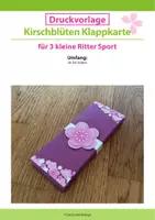 Vorschau - Mal- und Bastelvorlagen - Bastelvorlage: Kirschblüten Klappkarte - Deckblatt
