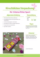 Vorschau - Mal- und Bastelvorlagen - Bastelvorlage Muttertag: Vielen Dank - Kirschblüten Verpackung - Seite 1