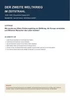 Vorschau - Arbeitsblätter - Der Zweite Weltkrieg im Zeitstrahl 1939–1945 | Geschichte Klasse 9/10 | Gallery Walk - Seite 1
