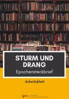 Vorschau - Arbeitsblätter - Sturm und Drang: Epochensteckbrief mit 10 Kriterien und Lösung - Deckblatt