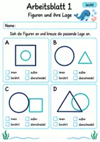 Vorschau - Arbeitsblätter - Lagebeziehungen Klasse 4 | Mathematik Klasse 4 | 10 Arbeitsblätter als PDF - Seite 1