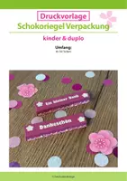Vorschau - Mal- und Bastelvorlagen - Bastelvorlage Muttertag: Kleiner Dank für Schokoriegel - Deckblatt