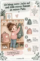 Vorschau - Präsentationen/Tafelbilder - Classroom Management – Unser Schulalltag läuft rund 🌿 Plakate Visualisierungen - Seite 1