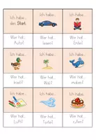 Vorschau - Bildkarten - Ich habe...- Wer hat...? - 1. Klasse a, m, o, i, l, u, e, s,
f , n, w, r, t, au - Seite 1