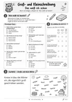 Vorschau - Arbeitsblätter - Groß- und Kleinschreibung Arbeitsblätter Deutsch Aufgaben Klasse 2 , 3 Klasse 4 Grundschule Materialpaket Rechtschreibung Wortarten - Seite 1