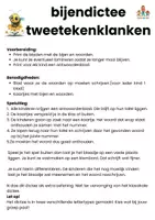Voorbeeld - Bijendictee tweetekenklanken 2 lettertypes - Pagina 2