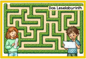 Vorschau - Arbeitsblätter - Lesetraining - Leselabyrinth - Tandemlesen - Lesen mit Partner - Seite 1