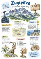 Vorschau - Arbeitsblätter - Lernplakat + AB mit Fragen zum Thema "Zugspitze" + Lösungsblatt + Infografik - Deckblatt