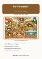 Vorschau - Mal- und Bastelvorlagen - Der Winterschlaf – Lesespurgeschichte mit Rätselaufgaben (Klasse 7) - Seite 1