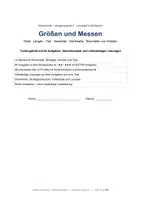 Vorschau - Arbeitsblätter - Größen und Messen Trainingsheft mit 84 Aufgaben Längen, Gewichte, Hohlmaße, Zeit und Geld sicher beherrschen,mit Lösungen Klasse 4 - Seite 1